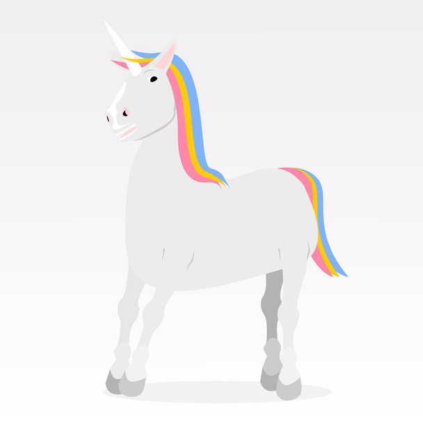 Unicornio en colores arcoíris
 - Foto, Imagen