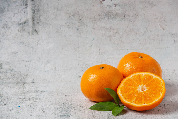 Fresh oranges cut out  on a white background - Photo, Image