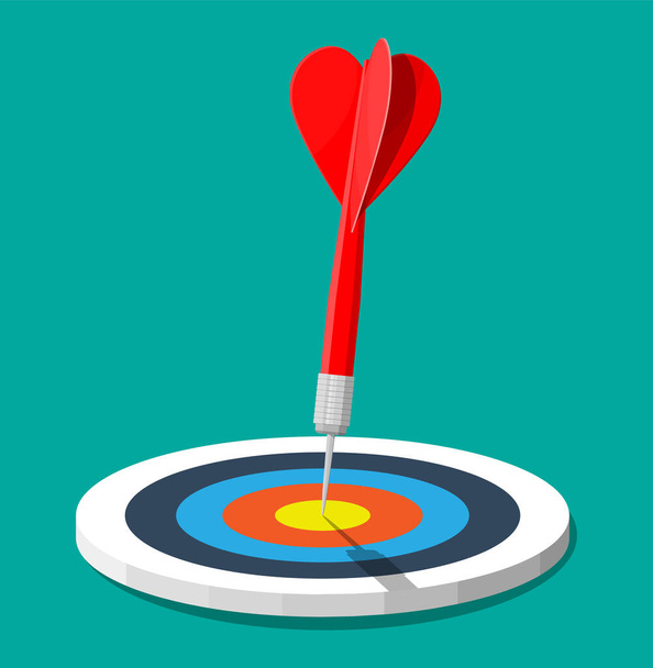Target with arrow in center. Goal setting. - Vector, Image