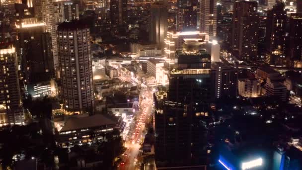 Bangkok Luchtfoto, boven Sukhumvit en Thonglor district in Thailand - Video