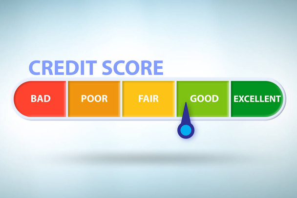 Credit score concept - 3d rendering - 写真・画像