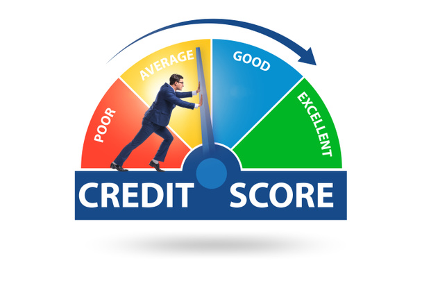 Businessman trying to improve credit score - Foto, Bild