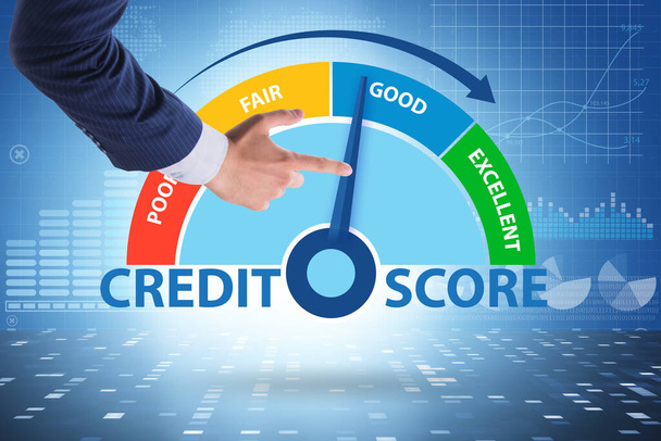 Empresario en concepto de puntaje de crédito
 - Foto, imagen