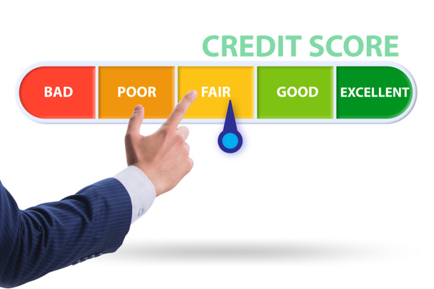 Businessman in credit score concept - Photo, Image