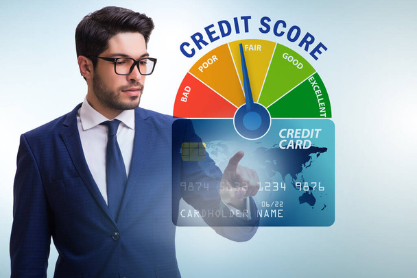 Бизнесмен в концепции кредитного счета
 - Фото, изображение
