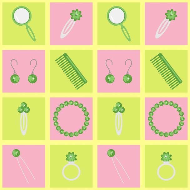 Background with lady's objects - Vector, Image