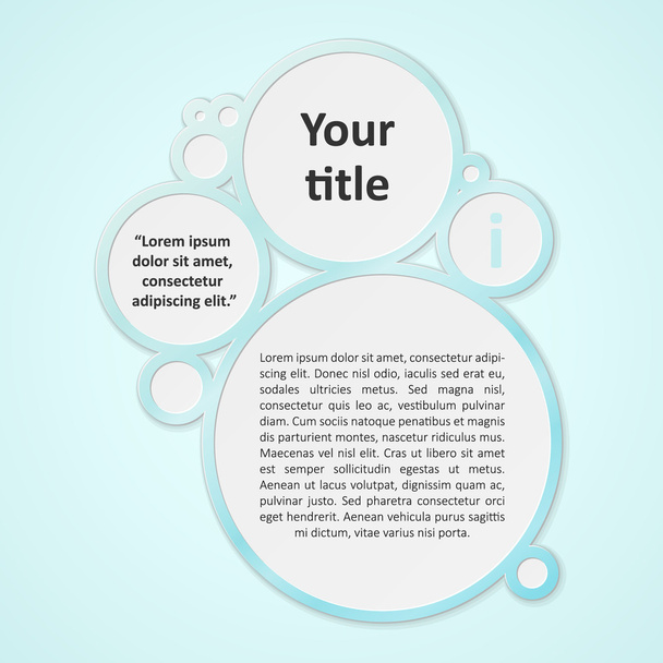 Abstract info graphic circle background with place for text - Vector, imagen