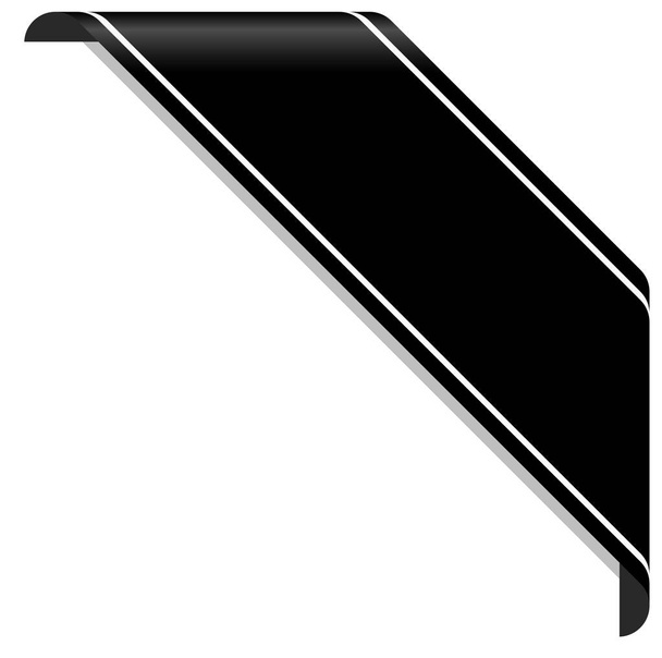 траур понятие с черным баннером осведомленности на белом
 - Вектор,изображение