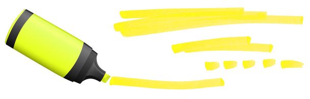 gekleurde markeerstift met verschillende getekende markeringen voor zakelijk gebruik - Vector, afbeelding