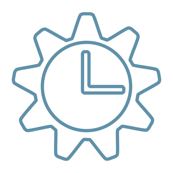 Clock gear icon. Business time concept vector - Vector, Image
