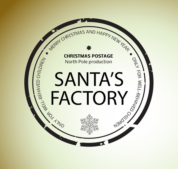 Santa's Factory rubber stamp - Vector, Image