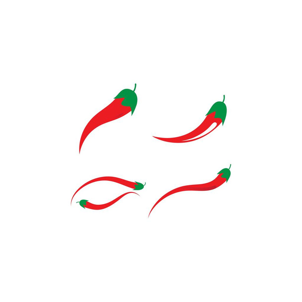 Heiße Chili-Logo-Vektor-Abbildungsvorlage - Vektor, Bild