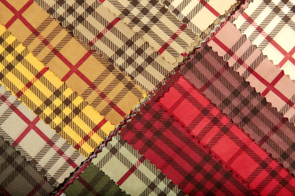 Catálogo de cores de tecido xadrez. Definir padrão sem costura Tartan
.  - Foto, Imagem