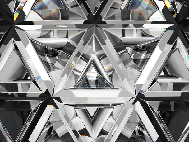 Κενή ή διαμαντένια υφή closeup και καλειδοσκόπιο. 3D καθιστούν, 3d εικονογράφηση - Φωτογραφία, εικόνα