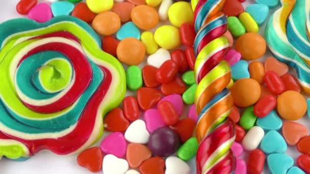 şeker tatlı jöle lolly ve lezzetli şeker  - Video, Çekim