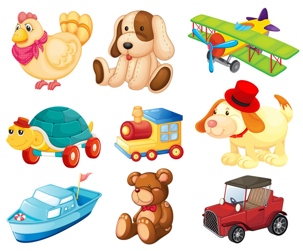 Different toys - Vector, Image