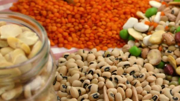 legumes delicious and healthy natural  - Footage, Video