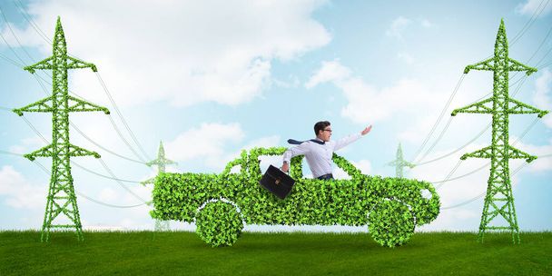 Electric car and green energy concept - Photo, Image