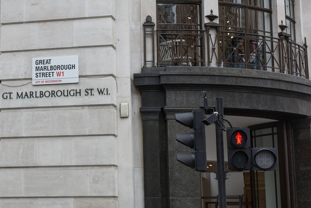 Great Marlborough Street in Soho in the City of Westminster, Central London. - Fotografie, Obrázek