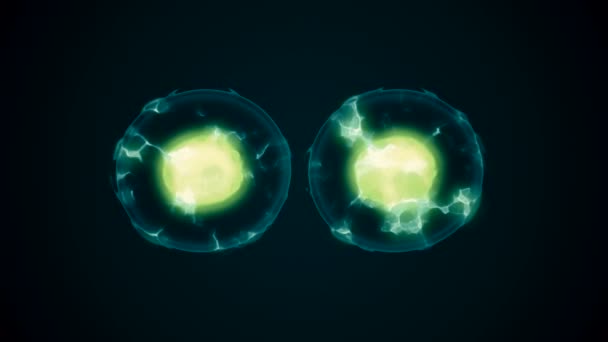 Abstraktní 3d vykreslení buněčné fúze v lidském těle. - Záběry, video