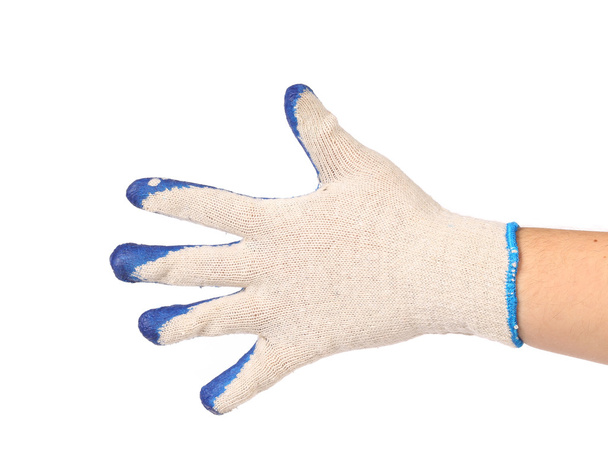 Rubber protective blue glove - Φωτογραφία, εικόνα