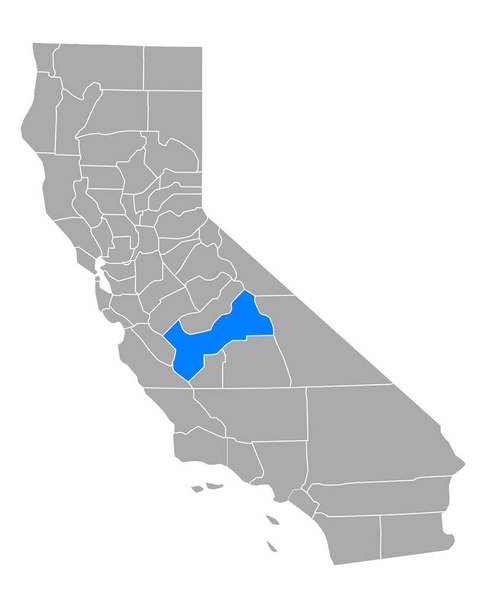 Map of Fresno in California - Vector, Image