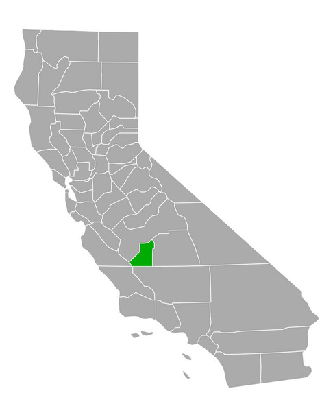 Karte von Königen in Kalifornien - Vektor, Bild