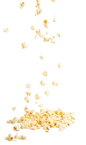 popcorn isolated on white background - Фото, изображение