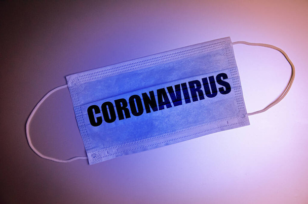 Coronavirus virtual projection tablet doctor gloves studying science COVID-19 - Фото, зображення