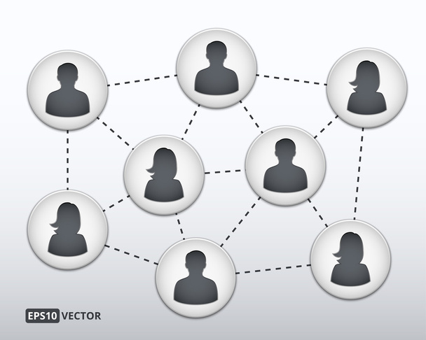 Concepto de red social
 - Vector, Imagen