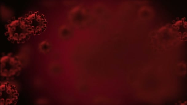 Fondo de ilustración de células de Coronavirus. Coronavirus Covid-19 Infected virus 2019-ncov pneumonia in blood. Modelo realista Virus Médico. Papel pintado de Coronavirus. Microorganismos, bacterias patógenas
. - Metraje, vídeo