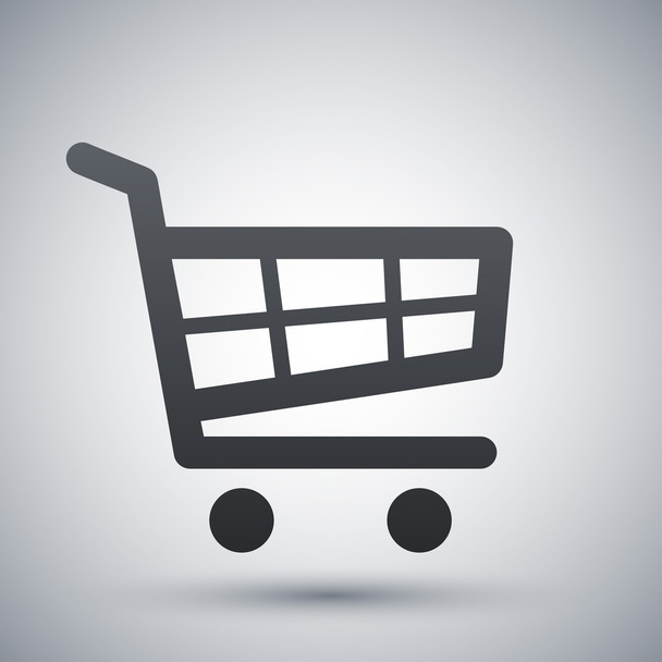 Vector shopping cart icon - Vector, Image