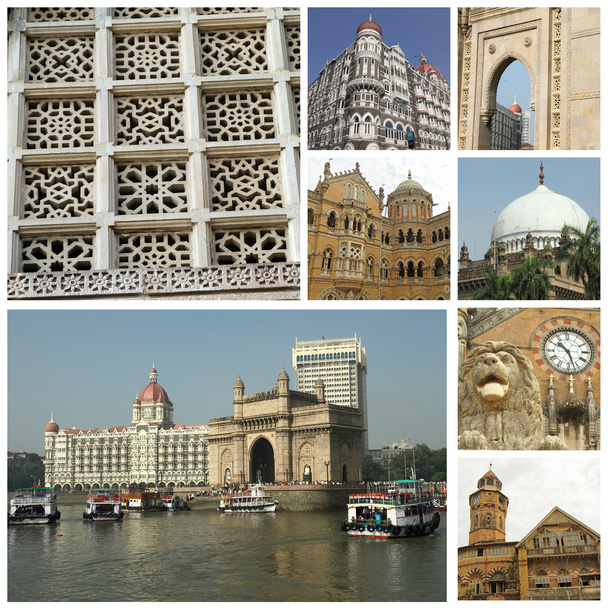 collage van Indiase stad mumbai - Foto, afbeelding