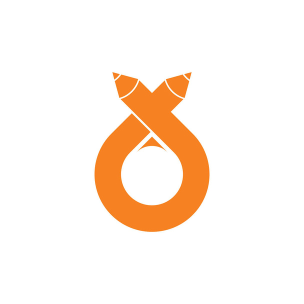 совпадающий логотип карандашного образования
 - Вектор,изображение