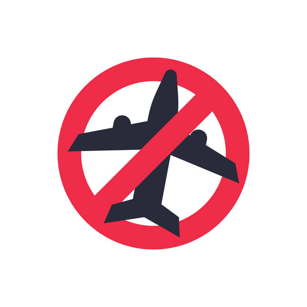 Stop travel. Forbidden sign Planes Dont Fly. Coronavirus covid-19. - Vektori, kuva
