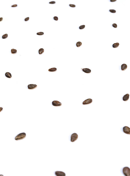 Семена арбуза на белом фоне
 - Фото, изображение