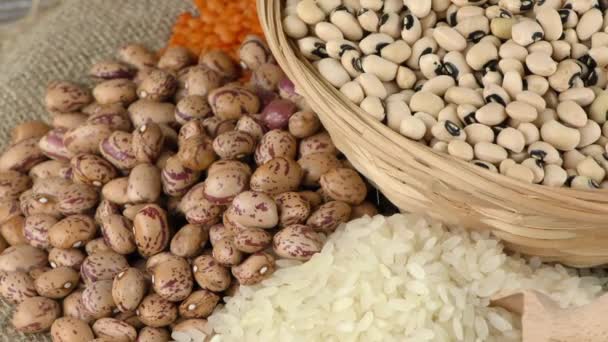 legumes delicious and healthy natural mixed - Footage, Video