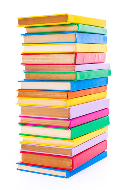 Colorful stacked books - Foto, afbeelding