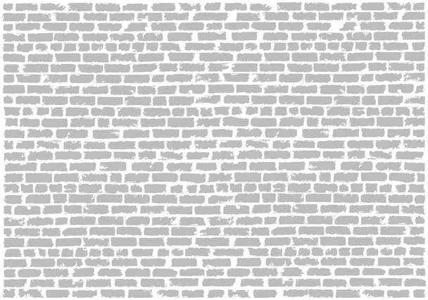 Backsteingrauer und weißer Vektor-Grunge-Hintergrund. Weiße Ziegelsteinmauer. Brick Grunge Textur. Vektorillustration - Vektor, Bild