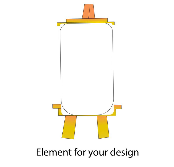 School supplies. easel. Vector illustration isolated on a white background. - Вектор,изображение