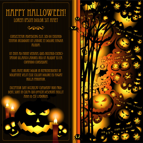 Tarjeta vectorial de Halloween o fondo
 - Vector, Imagen