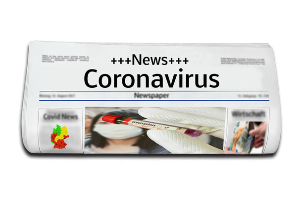 Газета "Новини коронавірусу" ізольована - Фото, зображення
