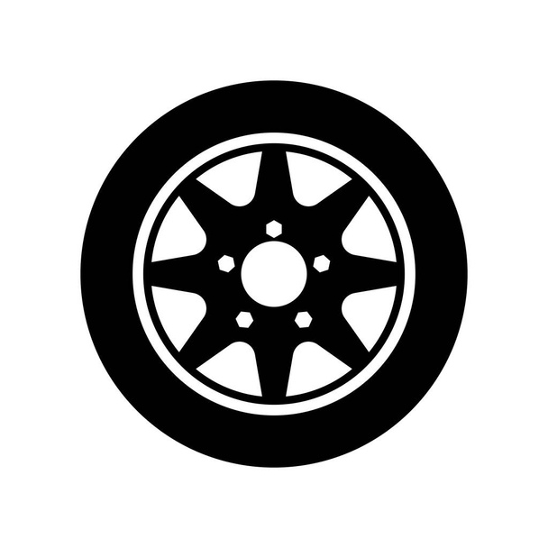 Car wheel icon. Vector image isoded on a white background. - Vector, Image