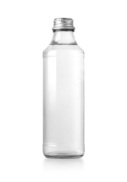 glass water bottle isolated on white with clipping path - Photo, Image