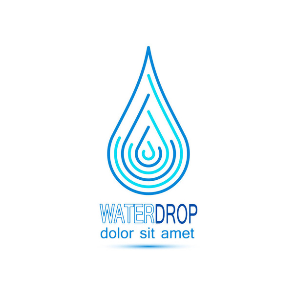 Water drop icoon. Aqua logo. Het symbool van het leven. Vector. - Vector, afbeelding