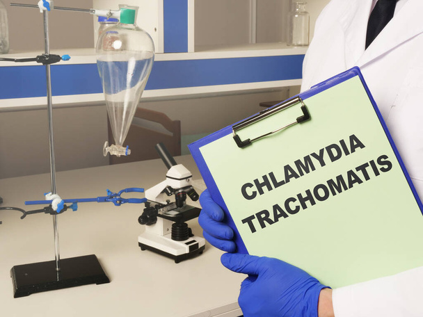 Zdjęcie koncepcyjne pokazujące tekst drukowany Chlamydia trachomatis - Zdjęcie, obraz