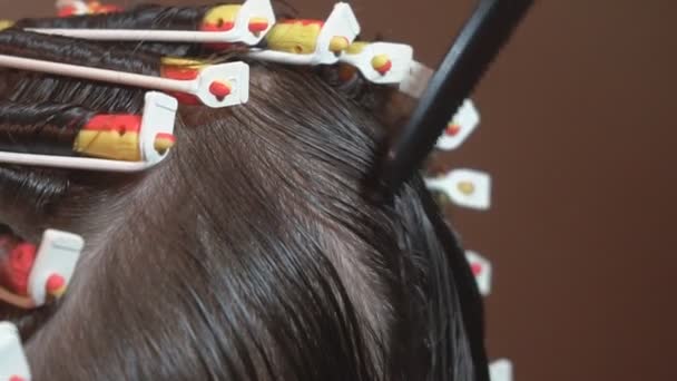 Femme coiffure dans un coiffeur
 - Séquence, vidéo