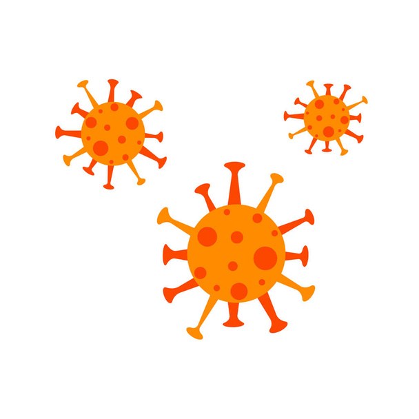 Vektorová ilustrace viru na bílém pozadí. Izolované. - Vektor, obrázek
