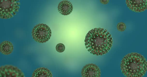 2019-nCov Coronavirus novel coronavirus concept resposible for asian flu outbreak and coronaviruses influenza as dangerous flu strain cases as a pandemic. Microscope virus close up - Footage, Video