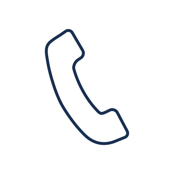Design de vetor de ícone de estilo de linha telefônica isolada
 - Vetor, Imagem